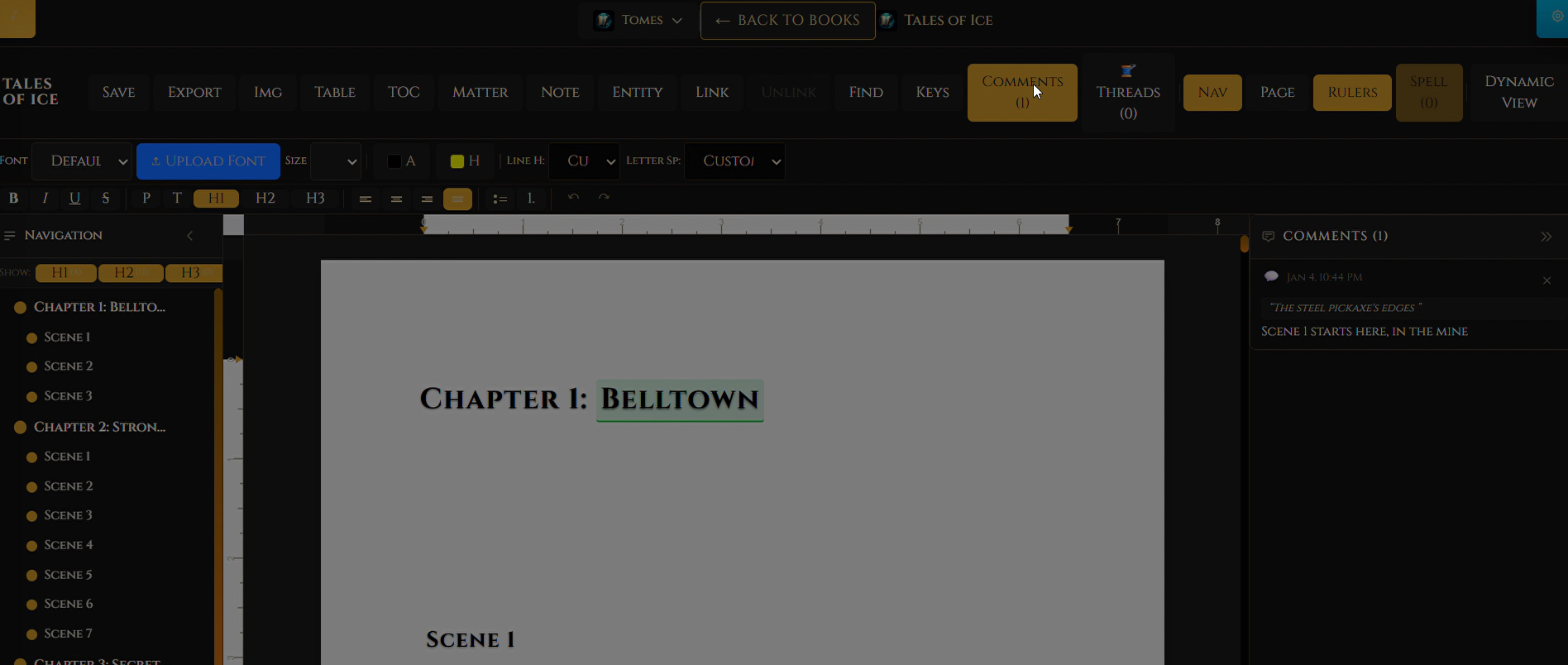 The Tome — Flat View