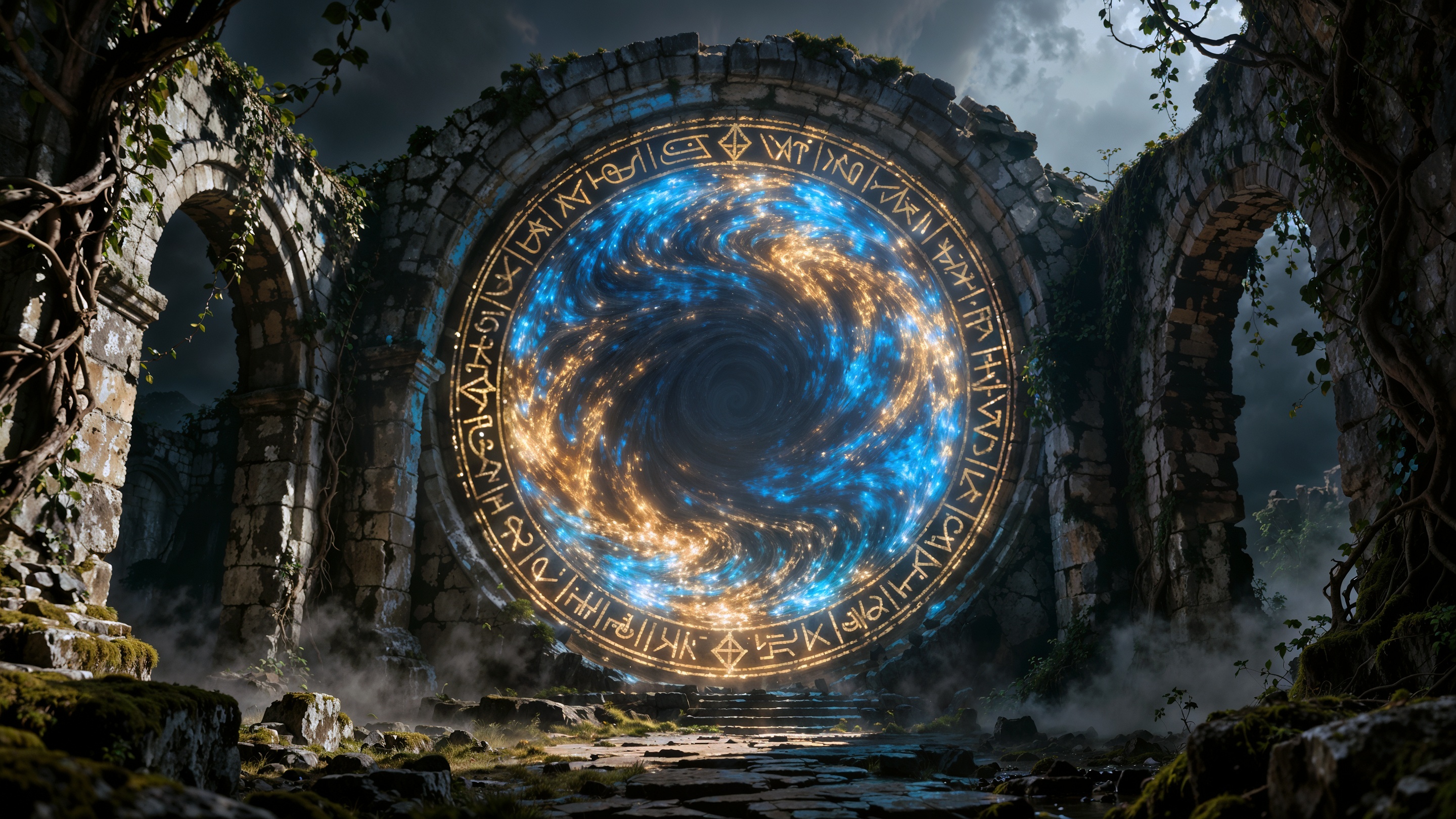 A swirling arcane portal